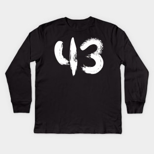 Number 43 Kids Long Sleeve T-Shirt